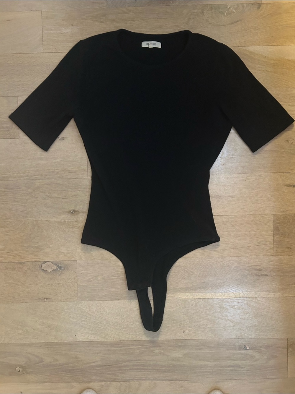 Madewell Black Short Sleeve Bodysuit - M